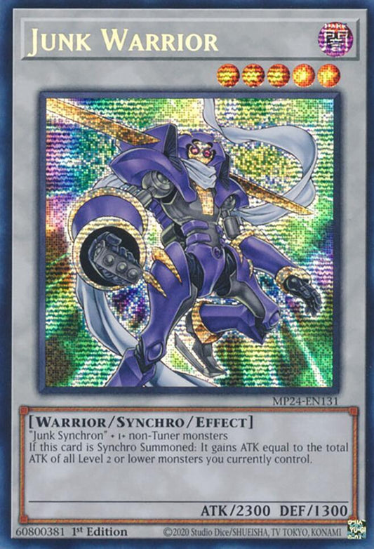 Junk Warrior - Prismatic Secret Rare - 1st Edition - MP24-EN131