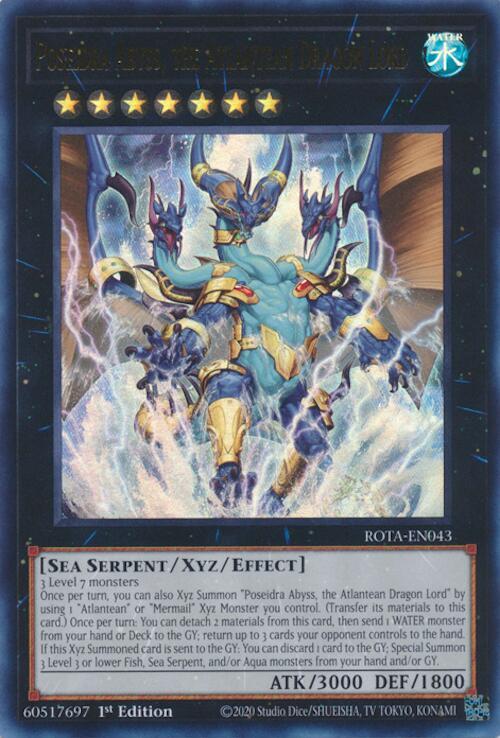 Poseidra Abyss, the Atlantean Dragon Lord - Ultra Rare - 1st Edition - ROTA-EN043