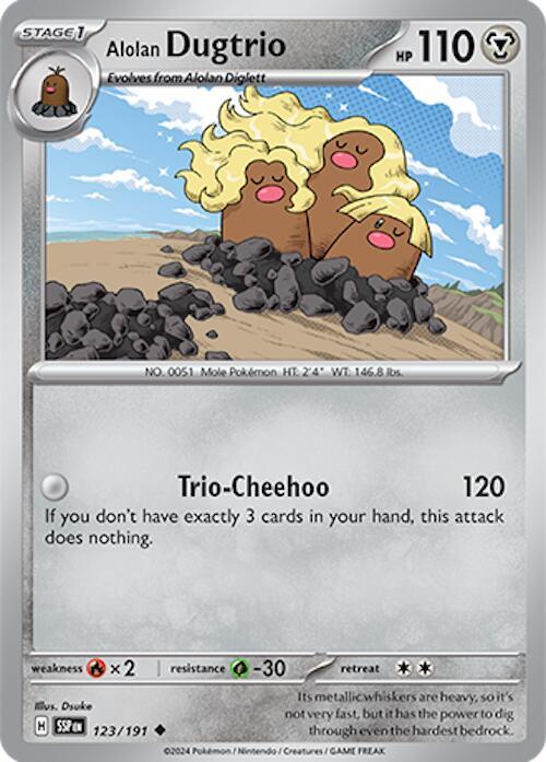 Alolan Dugtrio - Reverse Holo - Uncommon - 123/191