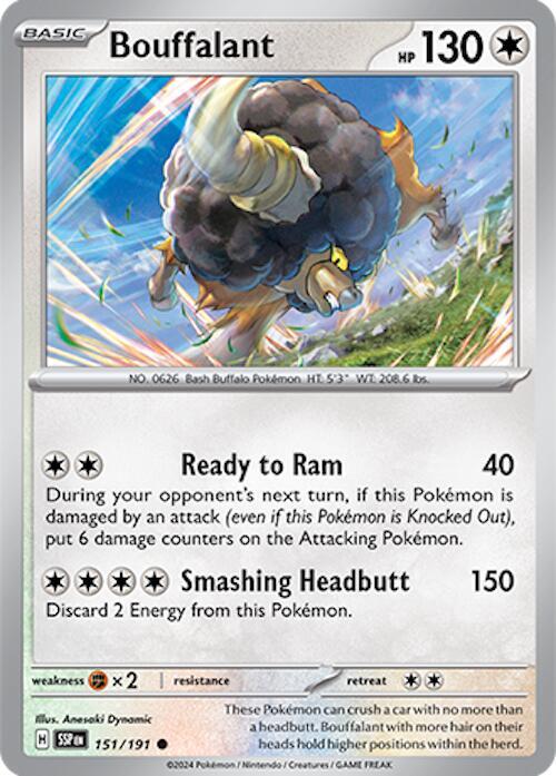 Bouffalant - Reverse Holofoil - 151/191