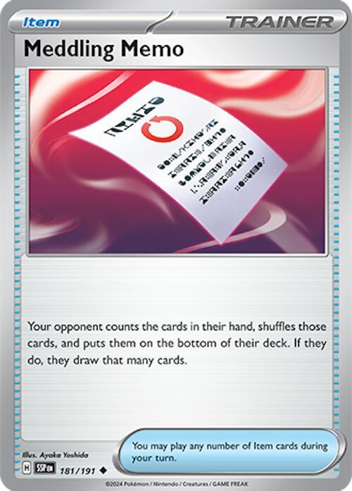 Meddling Memo - Reverse Holofoil - 181/191