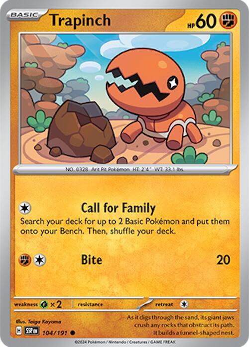 Trapinch - Reverse Foil - Common - 104/191