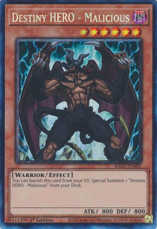 Destiny HERO - Malicious (Prismatic Collector's Rare) - RAO3-EN001