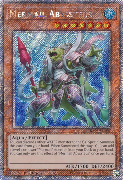 Mermail Abyssteus - Platinum Secret Rare - 1st Edition - RA03-EN007