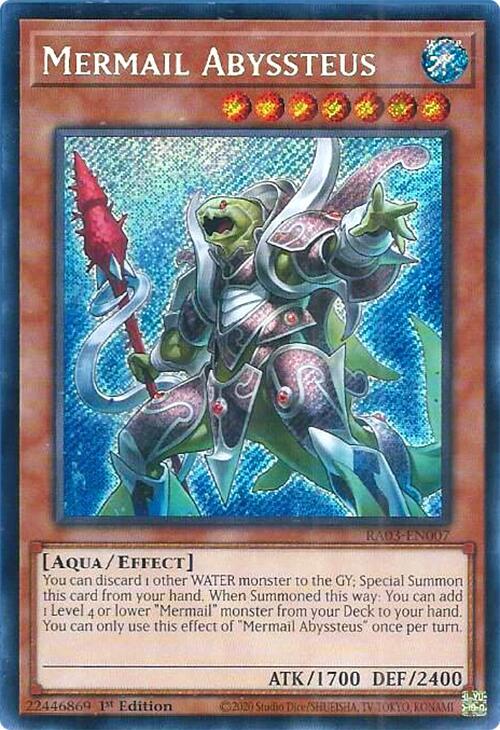 Mermail Abyssteus - Secret Rare - 1st Edition - RA03-EN007