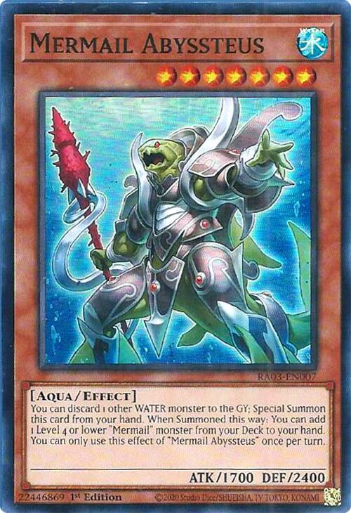Mermail Abyssteus - Super Rare - 1st Edition - RA03-EN007