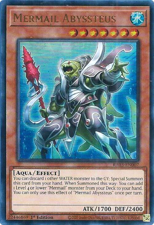 Mermail Abyssteus - Ultra Rare - 1st Edition - RA03-EN007