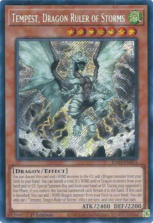 Tempest, Dragon Ruler of Storms (Secret Rare) - RA03-EN011