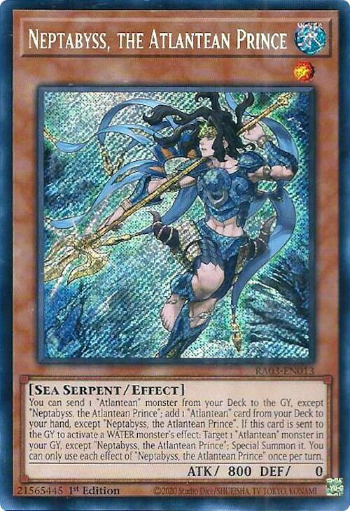 Neptabyss, the Atlantean Prince (Secret Rare) - 1st Edition - RA03-EN013