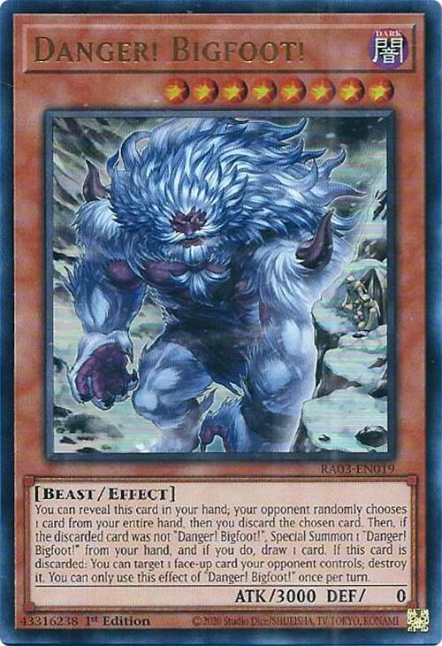 Danger! Bigfoot! (Alternate Art) (UR) - RA03-EN019