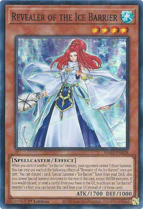 Revealer of the Ice Barrier (Super Rare) - 1st Edition - RA03-EN028