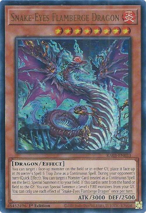 Snake-Eyes Flamberge Dragon (UR) - RA03-EN033