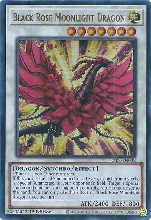Black Rose Moonlight Dragon - Ultra Rare - 1st Edition - RA03-EN038
