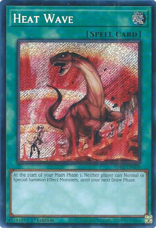 Heat Wave (Secret Rare) - 1st Edition - RA03-EN058