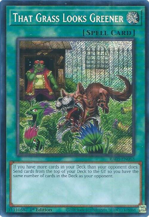 That Grass Looks Greener (Secret Rare) - 1st Edition - RA03-EN063