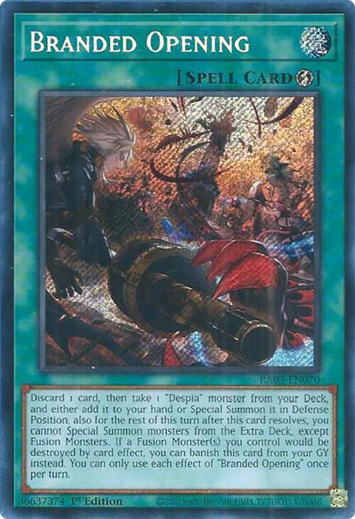 Branded Opening (Secret Rare) - 1st Edition - RA03-EN070