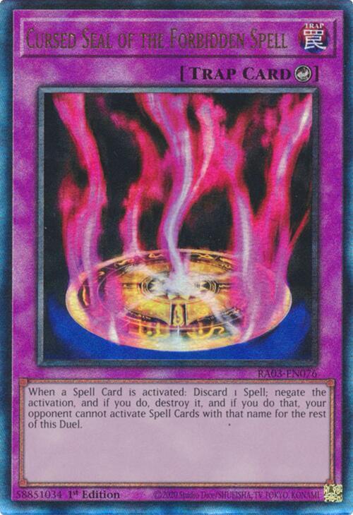Cursed Seal of the Forbidden Spell - Prismatic Ultimate Rare - RA03-EN076