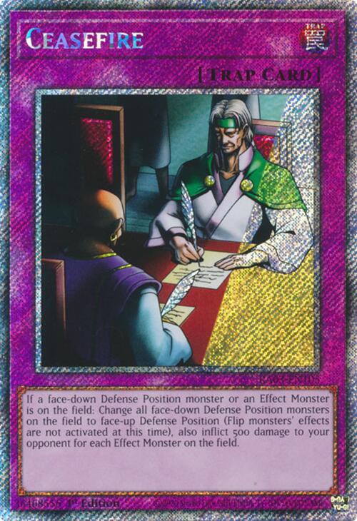Ceasefire - Platinum Secret Rare - 1st Edition - RA03-EN105