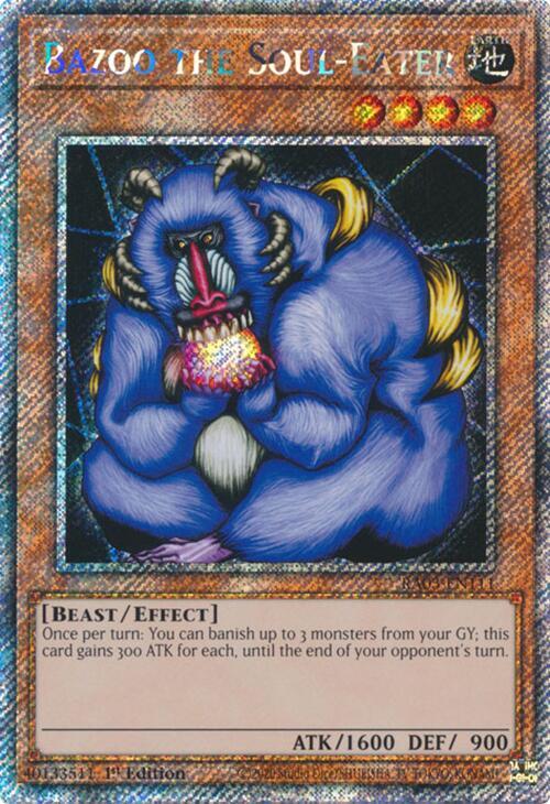 Bazoo the Soul Eater - Platinum Secret Rare - 1st Edition - RA03-EN111