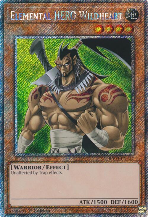 Elemental HERO Wildheart - Platinum Secret Rare - 1st Edition - RA03-EN157
