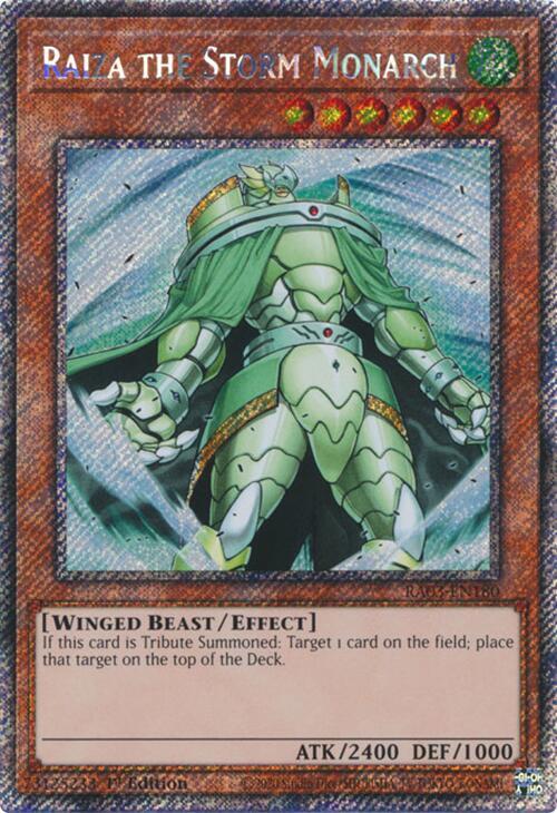 Raiza the Storm Monarch - Platinum Secret Rare - 1st Edition - RA03-EN180