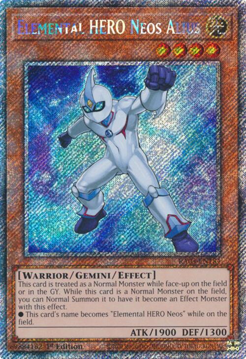 Elemental HERO Neos Alius (Platinum Secret Rare) - 1st Edition - RA03-EN184