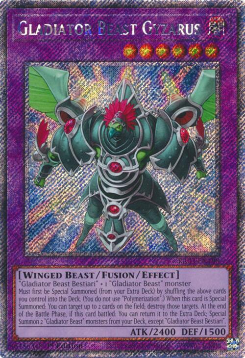 Gladiator Beast Gyzarus (Platinum Secret Rare) - 1st Edition - RA03-EN198