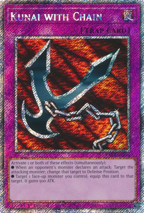 Kunai With Chain - Platinum Secret Rare - 1st Edition - RA03-EN204
