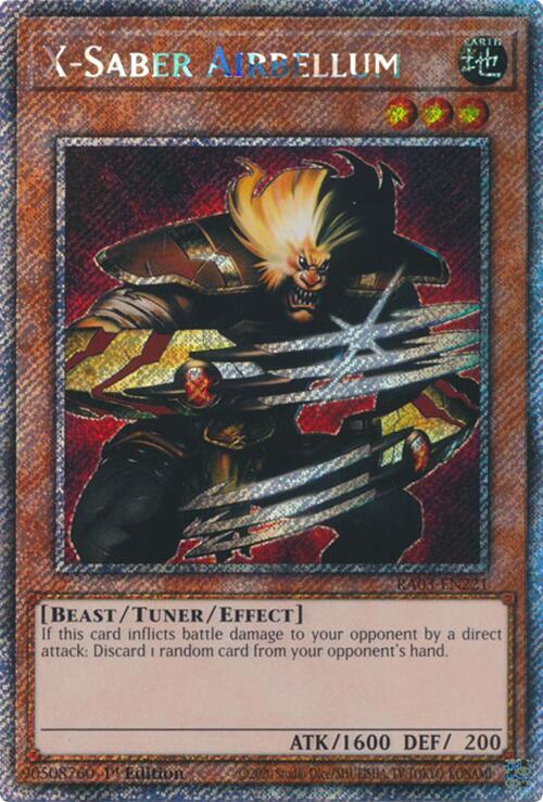 X-Saber Airbellum - Platinum Secret Rare - 1st Edition - RA03-EN221