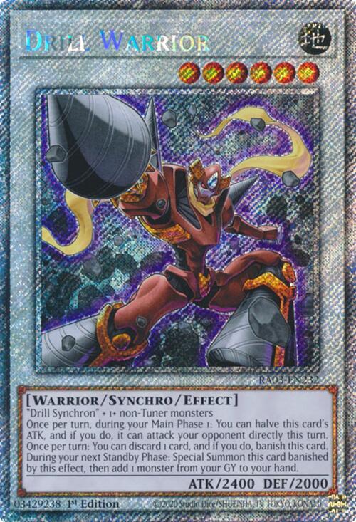 Drill Warrior (Platinum Secret Rare) - 1st Edition - RA03-EN232