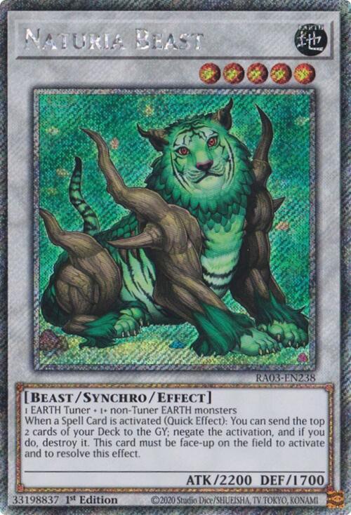 Naturia Beast - Platinum Secret - 1st Edition - RA03-EN238