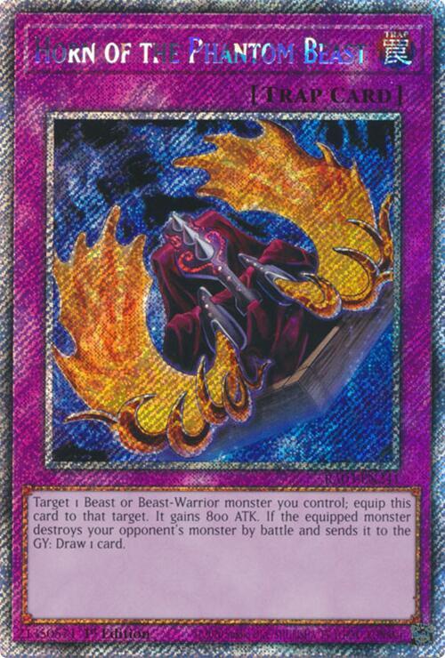 Horn of the Phantom Beast - Platinum Secret Rare - 1st Edition - RA03-EN241