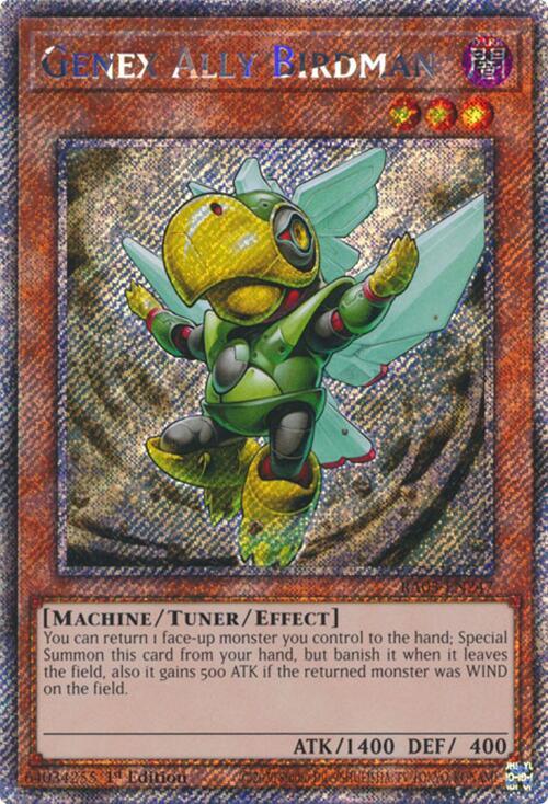 Genex Ally Birdman (Platinum Secret Rare) - 1st Edition - RA03-EN247