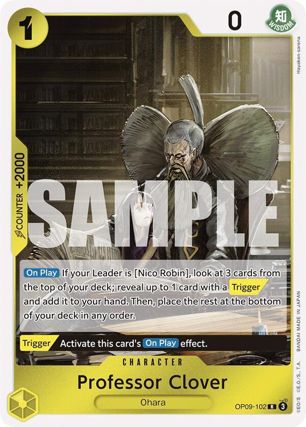 Professor Clover - Rare - Foil  - OP09-102