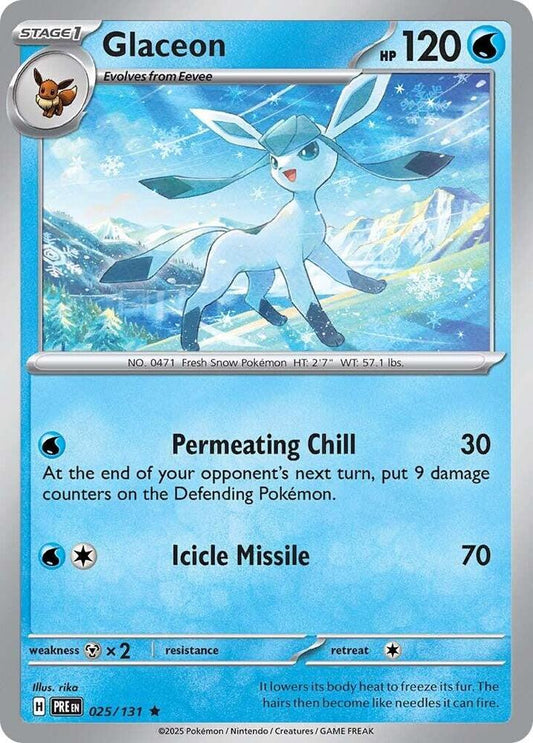 Glaceon - Rare - Holofoil - PRE EN - 025/131