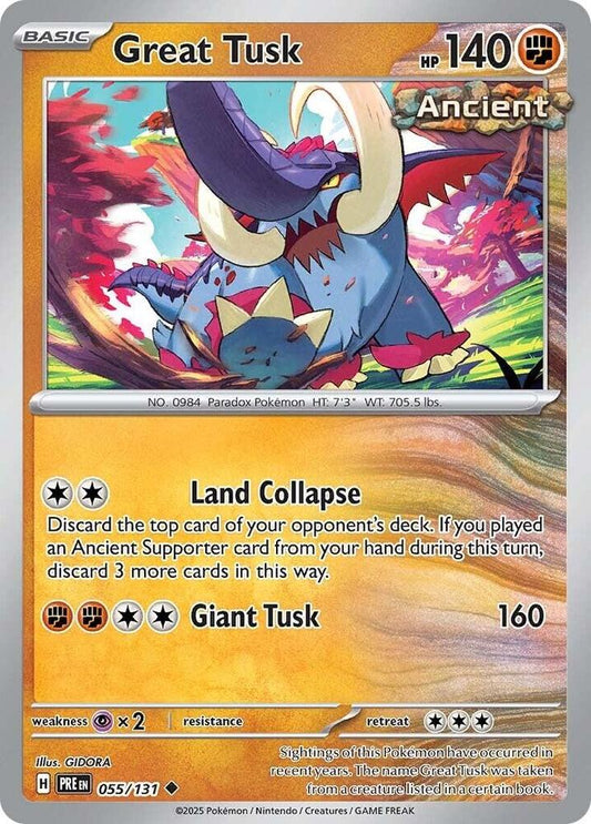 Great Tusk - Uncommon - Reverse Foil - PRE EN - 055/131