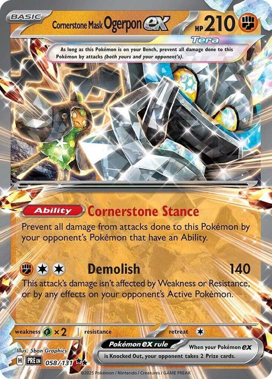 Cornerstone Mask Ogerpon EX - 058/131 - Foil