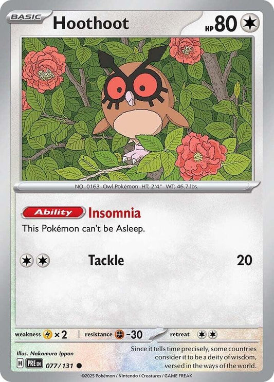 Hoothoot - Common - Reverse Foil - PRE EN - 077/131