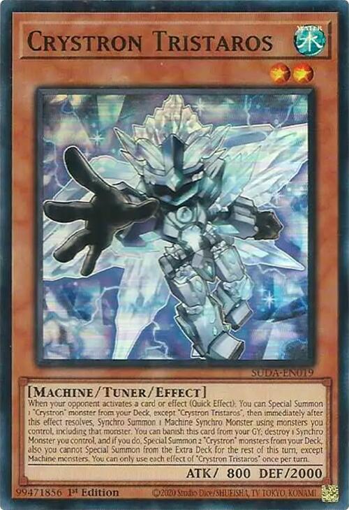 Crystron Tristaros - Super Rare - 1st Edition - SUDA-EN019