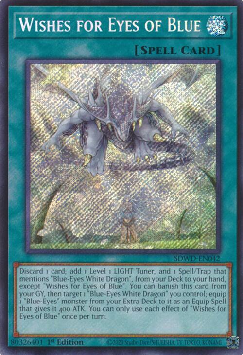 Wishes For Eyes of Blue - Secret Rare - 1st Edition - SDWD-EN042