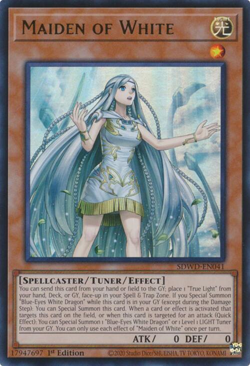 Maiden of White - Ultra Rare - 1st Edition - SDWD-EN041