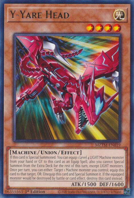 Y-Yare Head - Rare - 1st Edition - MZTM-EN019