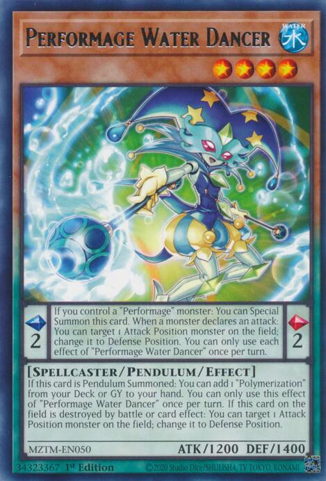 Performage Water Dancer - Rare - 1st Edition - MZTM-EN050