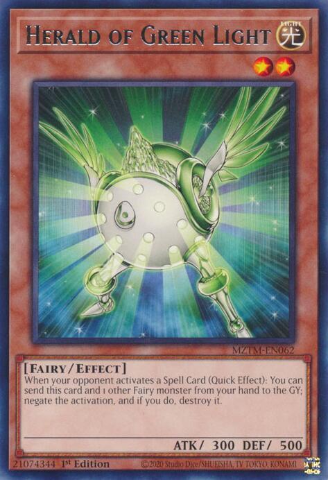 Herald of Green Light - Rare - 1st Edition - MZTM-EN062