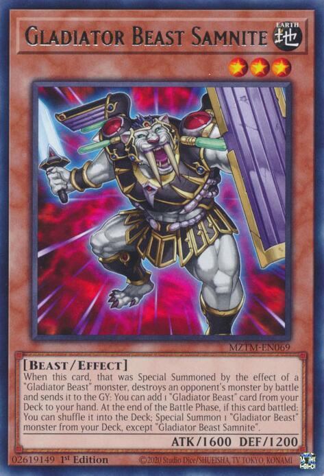 Gladiator Beast Samnite - Rare - 1st Edition - MZMT-EN069