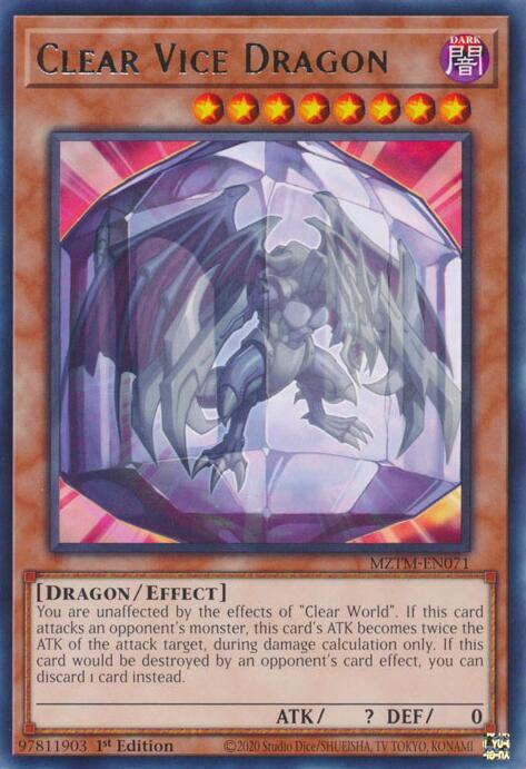 Clear Vice Dragon - Rare - 1st Edition - MZTM-EN071