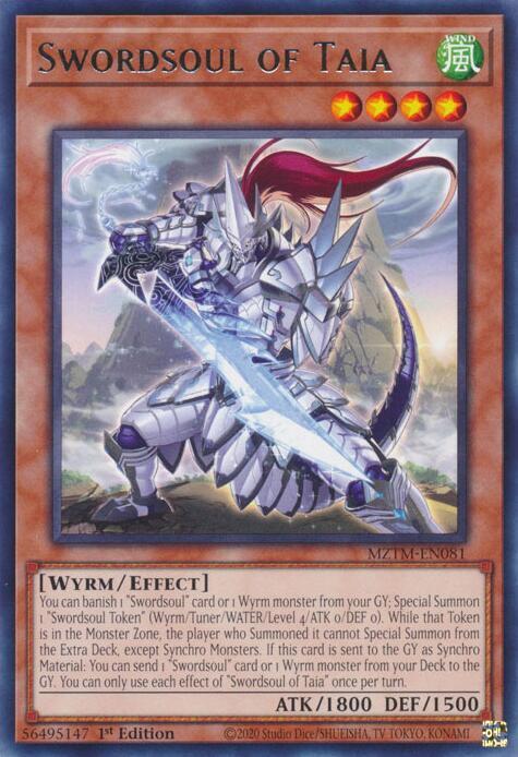 Swordsoul of Taia - Rare - 1st Edition - MZTM-EN081
