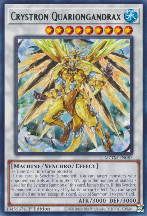 Crystron Quariongandrax - Rare - 1st Edition - MZTM-EN087