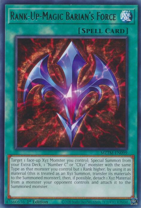 Rank-Up-Magic Barian's Force - Rare - 1st Edition - MZTM-EN099