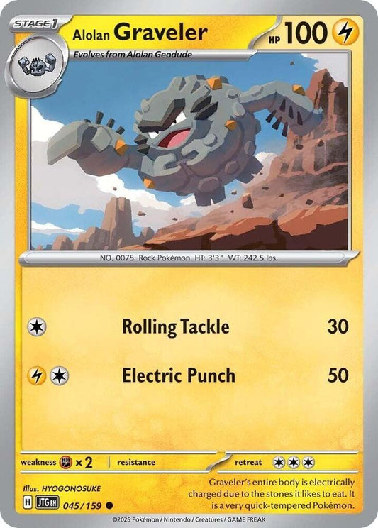 Alolan Graveler - Reverse Foil - Common - 045/159